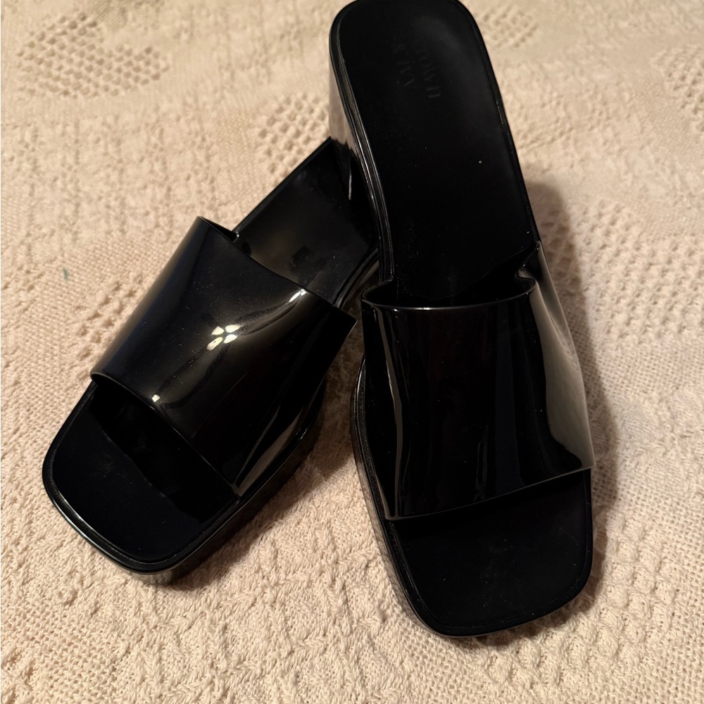 Black Slide Sandals